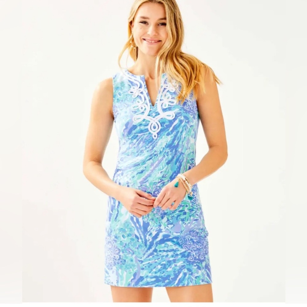 Lilly Pulitzer Harper Blue Haven Shift Dress Medium